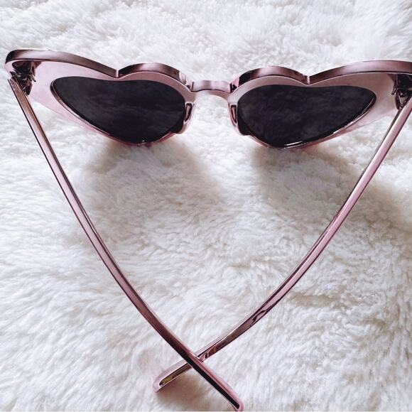 Addison Pink Heart-Shaped Sunglasses - Picture 12 of 15